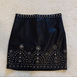 Leather Black Mini Skirt